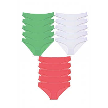 15 adet Süper Eko Set Likralı Kadın Slip Külot 538