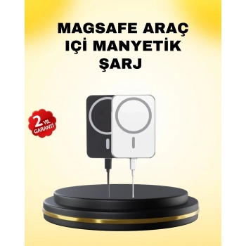 15w Kablosuz Şarj Destekli Magsafe Araç Tutucu Havalandırma Klipsli