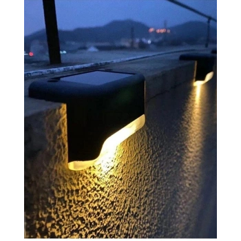 16 Adet Köşebent Merdiven Veranda Solar Güneş Enerjili Bahçe Led Lamba Dekor Çok Al Az Öde