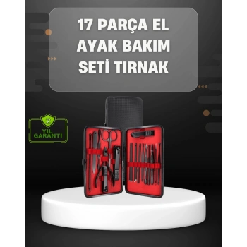 17 Parçalık Profesyonel Manikür Seti – Paslanmaz Çelik