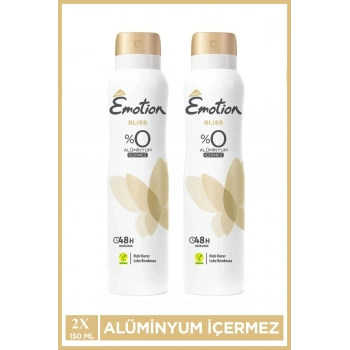 2 Adet Emotion Bliss Kadın Vegan Deodorant 150 Ml Hızlı Kurur , Leke Bırakmaz