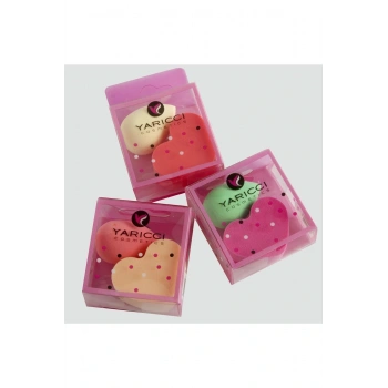 2 Adet Kalp Makyaj Süngeri Minik