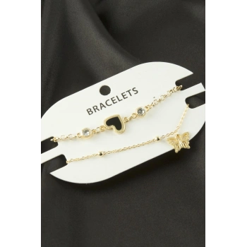 2 Adet Kalp Trend Zincir Bileklik