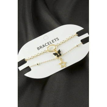 2 Adet Kelebek Yıldız Trend Zincir Bileklik