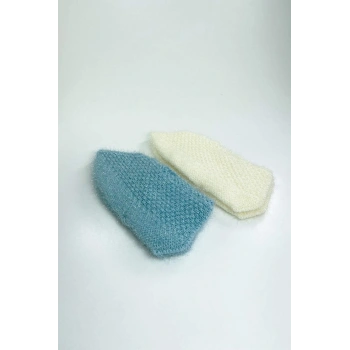 2 Çift El Örgüsü Kışlık Şık Kadın Yün Patik Set 4