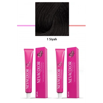 2 li Set Premium 1 Siyah - Kalıcı Krem Saç Boyası 2 X 50 g Tüp