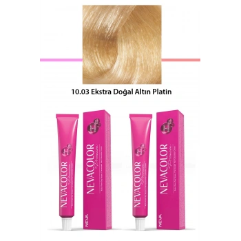 2 li Set Premium 10.03 Ekstra Doğal Altın Platin - Kalıcı Krem Saç Boyası 2 X 50 g Tüp