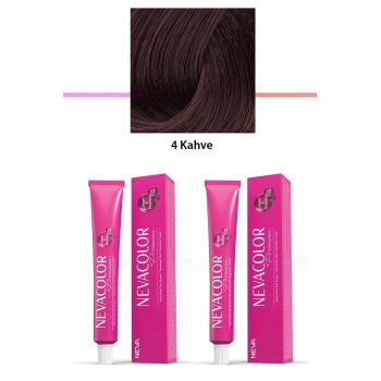 2 li Set Premium 4 Kahve - Kalıcı Krem Saç Boyası 2 X 50 g Tüp