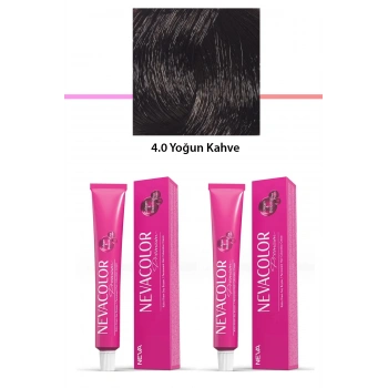 2 li Set Premium 4.0 Yoğun Kahve - Kalıcı Krem Saç Boyası 2 X 50 g Tüp