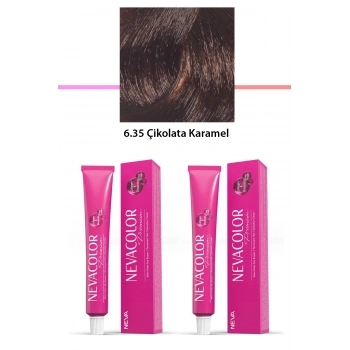 2 li Set Premium 6.35 Çikolata Karamel - Kalıcı Krem Saç Boyası 2 X 50 g Tüp