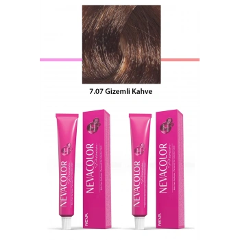 2 li Set Premium 7.07 Gizemli Kahve - Kalıcı Krem Saç Boyası 2 X 50 g Tüp