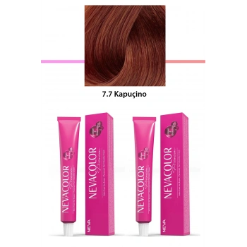 2 li Set Premium 7.7 Kapuçino - Kalıcı Krem Saç Boyası 2 X 50 g Tüp