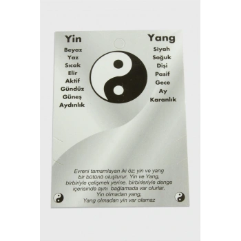 2li Yin Yang Bileklik Kartı