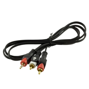 2 RCA ERKEK + 3.5 MM STEREO ERKEK 1.5 METRE 1.KALİTE KABLO (4887)