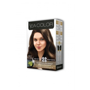 2 Tüp Krem Saç Boyası Seti Koyu Kumral No:6.0