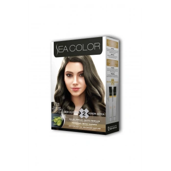 2 Tüp Krem Saç Boyası Seti Yoğun Açık Küllü Kumral No:8.11