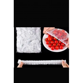 200 Adet Tazelik Koruyucu Tabak Tencere Gıda Bonesi  Çok Amaçlı Pratik Kapak Tencere Bonesi