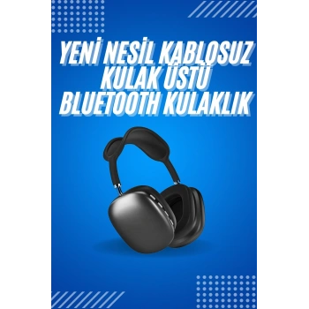 2025 Model Kulak Üstü Kablosuz Bluetooth Kulaklık Gürültü Azalta Uzun Pil