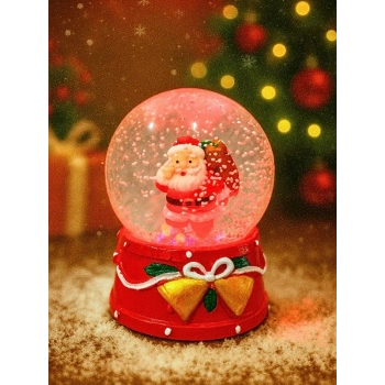 Yeni Yıl led Işıklı Hediye Torbalı Noel Baba Kar Küresi – Yılbaşı Temalı Dekoratif Süs 47