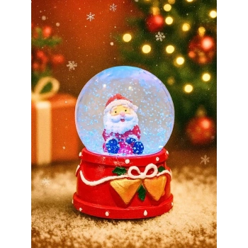 Yeni Yıl led Işıklı Noel Baba Kar Küresi –  Yılbaşı Temalı Dekoratif Süs 048