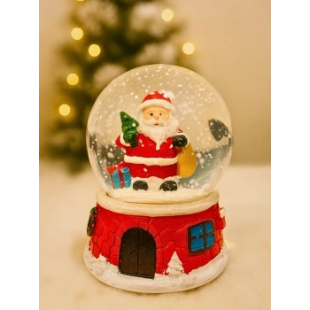 Yeni Yıl led Işıklı Sevimli Noel Baba Kar Küresi –  Yılbaşı Temalı Dekoratif Süs 47