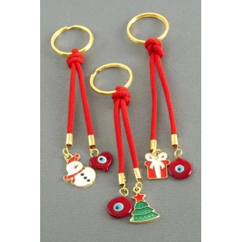 2026 Yılbaşı Camlı İpli Anahtarlık