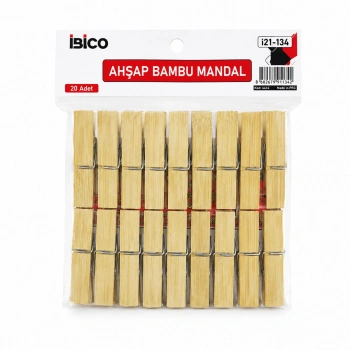 20PCS BÜYÜK AHŞAP BAMBU MANDAL (4887)