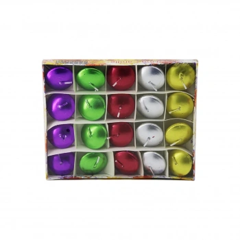 20PCS SUDA YÜZEN MUM BEYAZ - RENKLİ (4887)