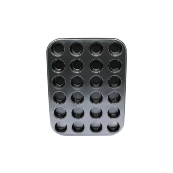 24 GÖZLÜ METAL - SİYAH MUFFIN KEK KALIBI (4887)