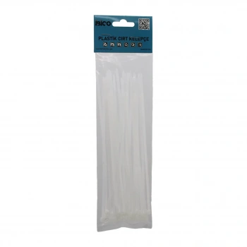 25PCS   BEYAZ   3.6X200MM  PLASTİK CIRT KELEPÇE (4887)