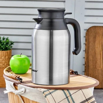 2LT 304 ÇELİK K MODEL TERMOS INOX SERİSİ12 SAAT SICAK - 24 SAAT SOĞUKÇİFT CONTALI KAPAK (4887)