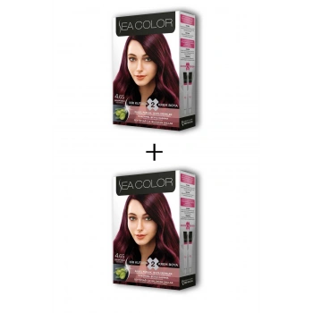 2X2 Tüp Krem Saç Boyası Seti Şarap Kızılı No:4.65