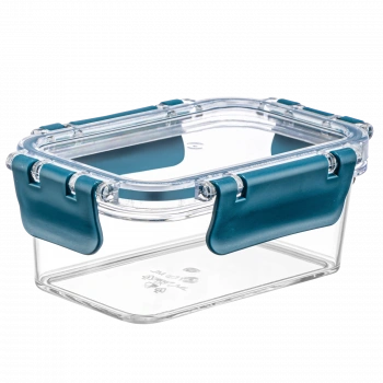 3 Adet Akrilik Saklama Kabı Vakumlu Dikdörtgen Erzak Bakliyat Kabı - 375 ML