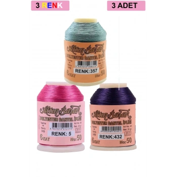 3 Adet Altınbaşak Oya ve Dantel İpi 20 gr -  - No: 005 - 432 - 357