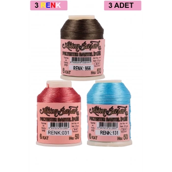 3 Adet Altınbaşak Oya ve Dantel İpi 20 gr -  - No: 031 - 131 - 956