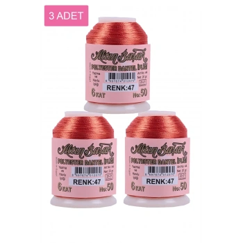 3 Adet Altınbaşak Oya ve Dantel İpi 20 gr -  - No: 047