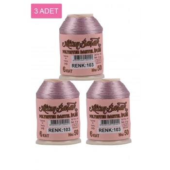 3 Adet Altınbaşak Oya ve Dantel İpi 20 gr -  - No: 103