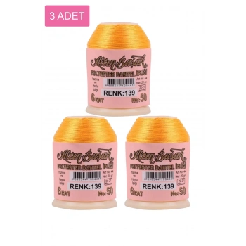 3 Adet Altınbaşak Oya ve Dantel İpi 20 gr -  - No: 139