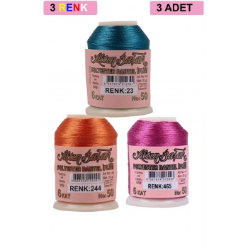 3 Adet Altınbaşak Oya ve Dantel İpi 20 gr -  - No: 244 - 465 - 023