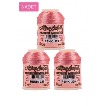 3 Adet Altınbaşak Oya ve Dantel İpi 20 gr -  - No: 329