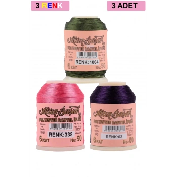 3 Adet Altınbaşak Oya ve Dantel İpi 20 gr -  - No: 338 - 062 - 1004