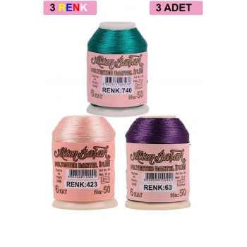 3 Adet Altınbaşak Oya ve Dantel İpi 20 gr -  - No: 423 - 063 - 740