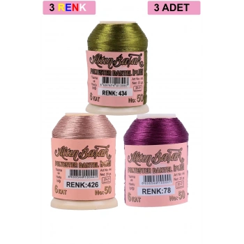 3 Adet Altınbaşak Oya ve Dantel İpi 20 gr -  - No: 426 - 078 - 434
