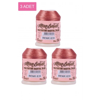 3 Adet Altınbaşak Oya ve Dantel İpi 20 gr -  - No: 639