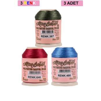 3 Adet Altınbaşak Oya ve Dantel İpi 20 gr -  - No: 646 - 466 - 367