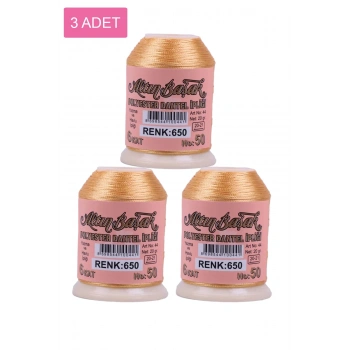 3 Adet Altınbaşak Oya ve Dantel İpi 20 gr -  - No: 650