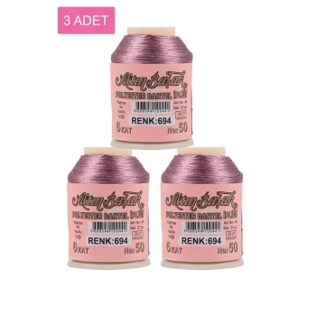 3 Adet Altınbaşak Oya ve Dantel İpi 20 gr -  - No: 694