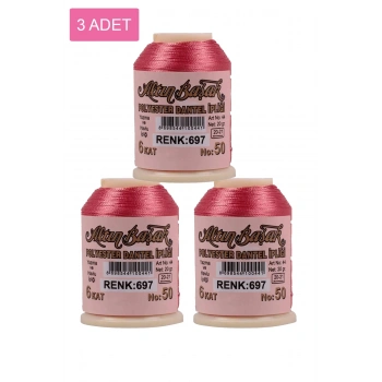 3 Adet Altınbaşak Oya ve Dantel İpi 20 gr -  - No: 697