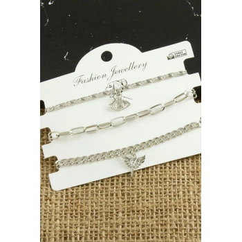 3 Adet Kanat Trend Zincir Bileklik