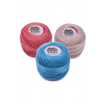 3 Adet Kaplan Etamin Ve Kanaviçe İpi 8 No Kod/Renk: 101 - 302 - 995 - 